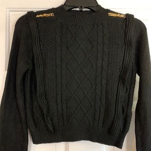 Black Mock Turtleneck Sweater